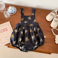 Baby Spring Clothes Small Floral Suspender Jumpsuit For Women
