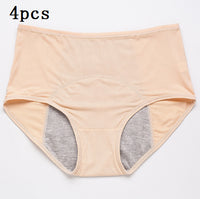 Large Size Breathable Front And Rear Leak-Proof Mid-High Waist Underwear