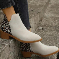 Low-heeled Boots With Side Zipper