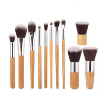 11 Bamboo Handles Makeup Brush Set With Sack Beauty Tools Makeup Brush