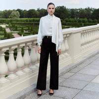 New French-style Elegant Ribbon Blouse Shirt For Women