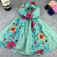 Indian Nibor Cotton And Linen Scarf