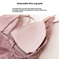 Sexy Lace Bra Nightclubs With Chest Pad French Triangle Cup Anti-exposure