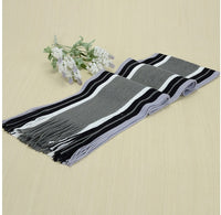 Knitted Warmth And Color Matching Striped Men's Scarf