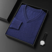 Cashmere Sweater Men's V-neck Loose