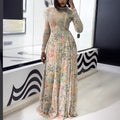 Womens Clothing Figure-hugging Slimming A-line Skirt With A High Neck And Long Dress