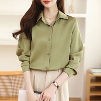 Non-ironing Anti-wrinkle Satin Shirt For Women