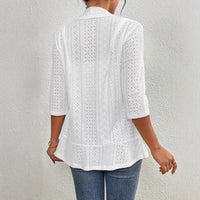 Women's Casual Half Sleeve Solid Color Thin Shawl Coat