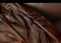Motorcycle Short Stone Grinding Worn Coat