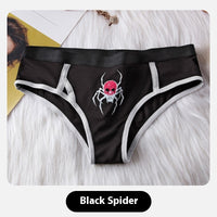Women's Briefs Mid-waist Fashion Skull Print