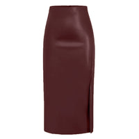 Womens Fashionable Slit Zipper Bodycon Skirt