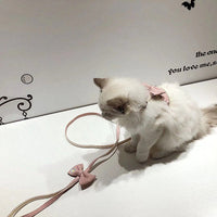 Pet I-shaped Bow Chest Back Traction Rope