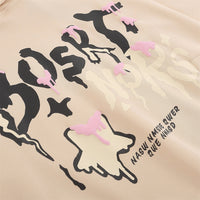 Letter Graffiti Puff Print Sweater For Men