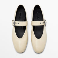 Women's Comfortable Leather Buckle Decorative Casual Shoes