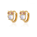 Fashion Minimalist Geometric Micro-inlaid Zircon Ear Clips