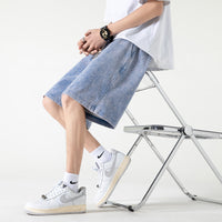 Fashionable Loose All-match Trendy Straight Retro Cropped Men's Pants
