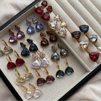 Niche-design Rhinestone-detailed Drop Earrings