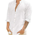 Long Sleeve Shirt Simple Printed Men's Casual Printed Shirt