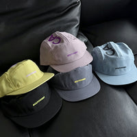 Men's Solid Color Fine Mesh Printed CA Quick-drying Soft-brim Casual Flat-brim Baseball Cap Suitable For Outdoor Travel, Hiking, Fishing