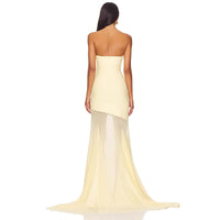 Womens Strapless Dress Figure-hugging And Sexy Made Of Mesh Fabric