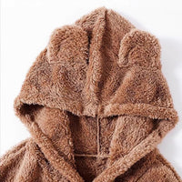 Women's Clothing Solid Color Cute Bear Hoodie