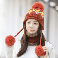 Plush Thick Windproof And Warm Knitted Hat