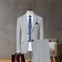 Spring And Autumn Solid Color Business Casual Men's Non-ironing Suit