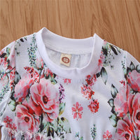 Fashion Girls Autumn Long-sleeved Suit Floral