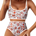 Fashion Paisley Pattern Floral Edge Sexy Bikini Swimsuit