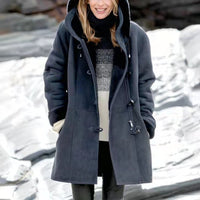 New Coat With Cashmere Fur Collar Pockets Women's