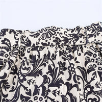 Ethnic Style Silk Satin Textured Printed Shorts