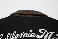 Embroidered Letters Loose Jacket Men