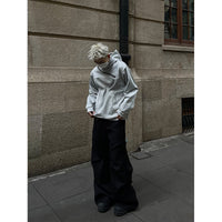 Niche Irregular Design Double Zipper Hooded Sweater