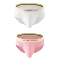 Men's Thin Breathable Sexy Briefs U Convex Big Bag Comfortable Solid Color Simple