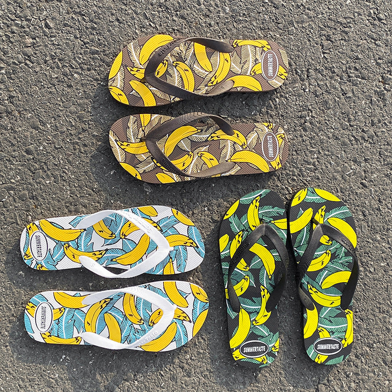 Men's Outerwear Printed Non-slip Wear-resistant Soft Bottom Slippers