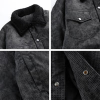 Non-hooded Multi-pocket Cotton-padded Casual Retro Baggy Coat