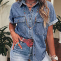 Casual Versatile Single-breasted Multi-button Shirt For Women