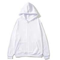 Women's Zip-up Hoodie Sweatshirt Jacket Fleece Loose-fit