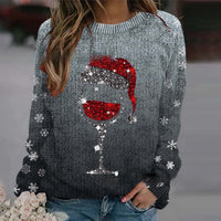 Thick Needle Digital Printing Men's Round Neck Sweater