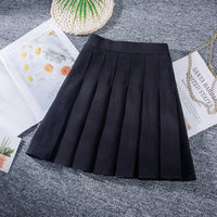 Pleated Skirt Lengthened Elastic Waist Elastic