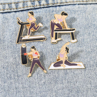 Fitness Alloy Brooch Running Backpack Small Gift