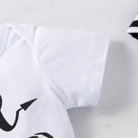 Girls' Suit With Striped Letter Print