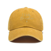 Retro Distressed Letter-print Washed Soft-crown Baseball Cap Outdoor Casual Sunshade Hat