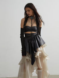Women's Hollow-Out Elegant Ruffled Skirt