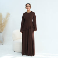 Women's Waist-cinching Double-layer Dress