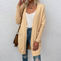 Solid Color Pocket Sweater Autumn And Winter Sweater Women's Cardigan Coat