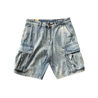 Casual Pu Shuai High-end Big Workwear With Pocket Denim Shorts Men