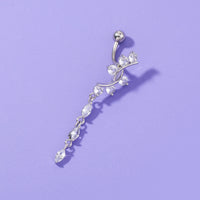 Personalized Chamfered Zircon Umbilical Umbilical Ring