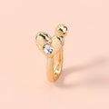 Personality Wind Love Piercing Heart-shaped False Nose Ring With Diamonds