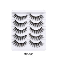 5 Pairs Of Natural Curly And Dense Three-dimensional Simulation 3D False Eyelashes